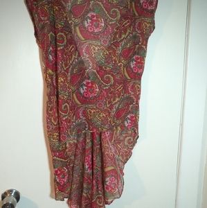 Asymmetrical summer top, long in back, size M